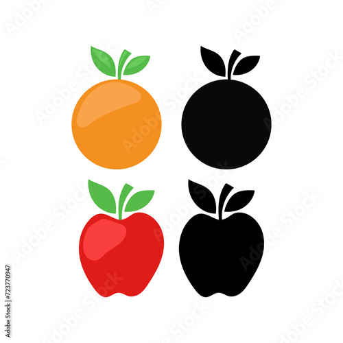 Set of vector juice logos on white background
