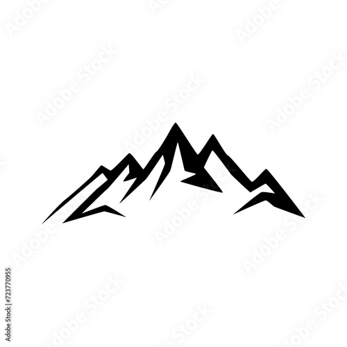 Abstract mountain logo design in flat design style photo