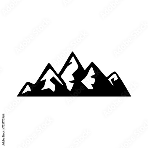 Abstract mountain logo design in flat design style