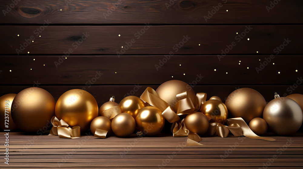 Naklejka premium Luxurious shiny Christmas ball decoration, Christmas and New Year ornaments background