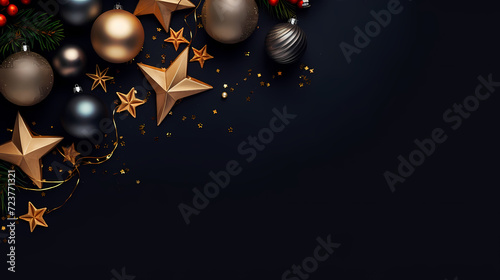 Luxurious shiny Christmas ball decoration, Christmas and New Year ornaments background