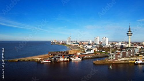 Bremerhaven - Germany - fantastic view over the city with its skyline