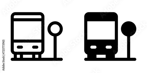 Editable bus stop, parking area vector icon. Part of a big icon set family. Perfect for web and app interfaces, presentations, infographics, etc