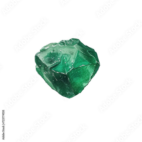 emerald stone isolated