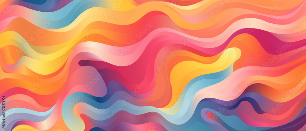 Abstract colorful background with waves