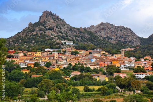 Aggius town in Sardinia, Italy photo