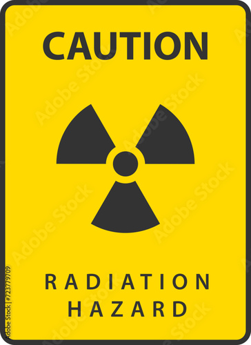 Radiation icon vector. Warning radioactive sign danger symbol.