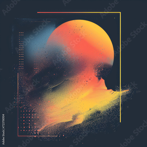 Photo abstract gradient background with grain texture captivating noise airbrush minimalist wallpaper. Grainy gradient, creative y2k design