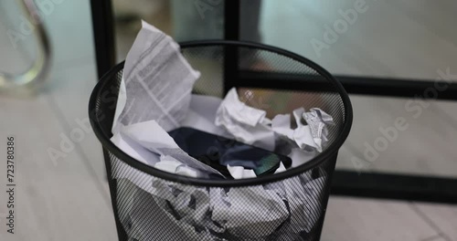 Smartphone is thrown into trash phone is rejected