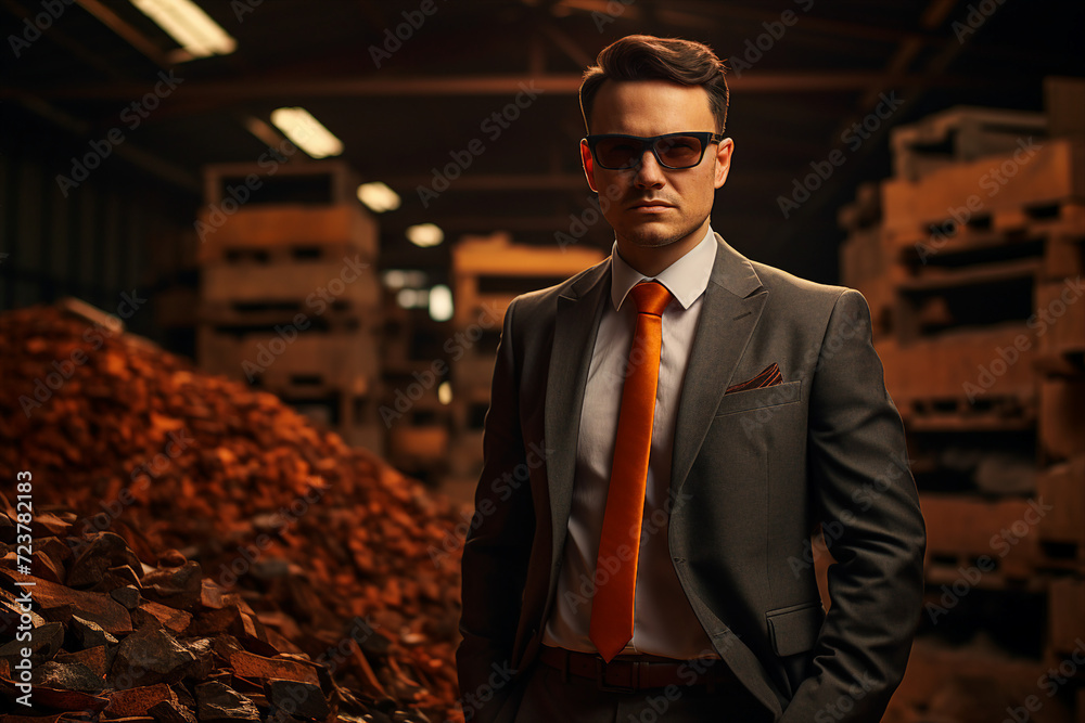 Ai generated image of professional engineer oversees operations in an industrial factory ensuring safety and efficiency Ai generated image of professional engineer oversees operations in an industrial factory ensuring safety and efficiency