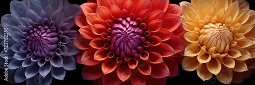 abstract colorful dahlia flower background photo