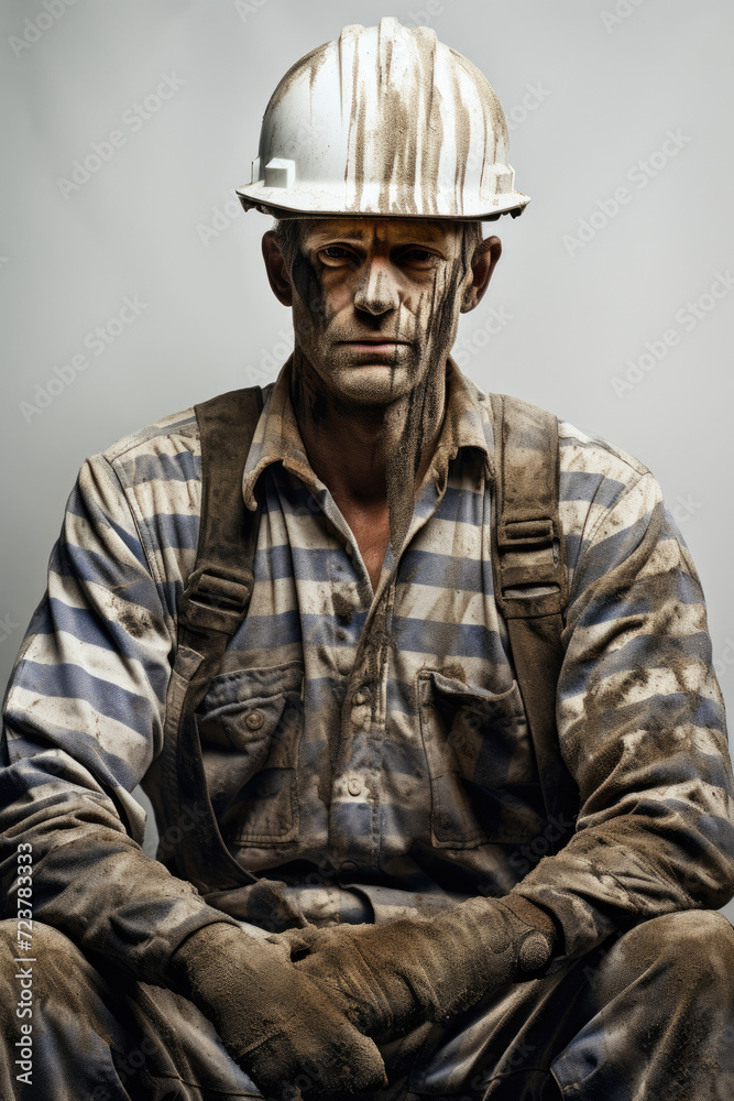 Happy labor day representative, symbolic surreal worker design Happy labor day representative, symbolic surreal worker design