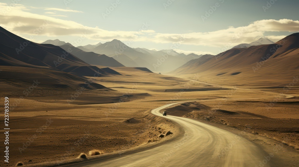 road to the dessert mountains