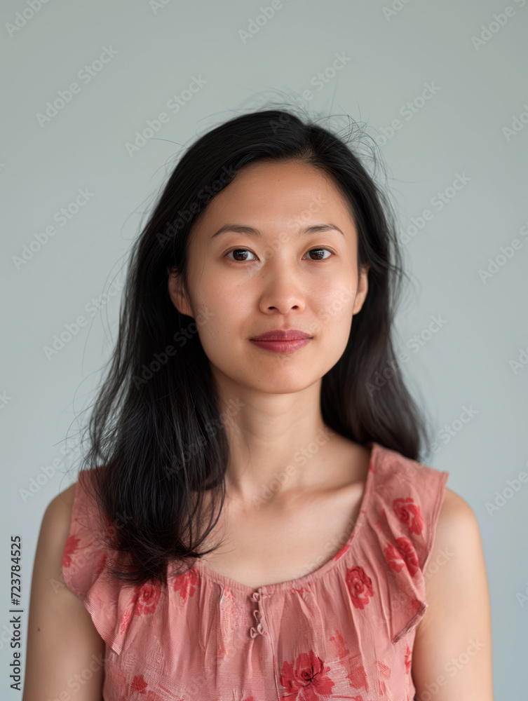 Head portrait of an expressive woman. Happy Head portrait of an expressive woman. Happy