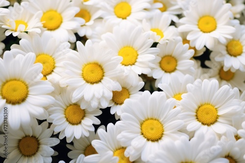 abstract colorful floral background of daisies