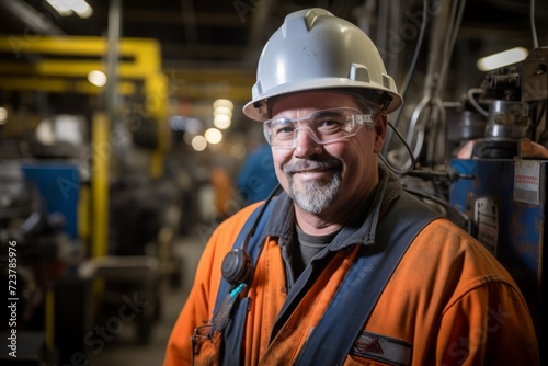 The Face of Industry: A Portrait of an Extrusion Operator Surrounded by the Complex Machinery of His Workplace