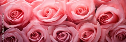 colorful background of pink roses