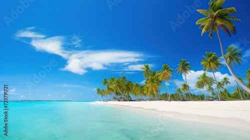 sunny tropical island view photo