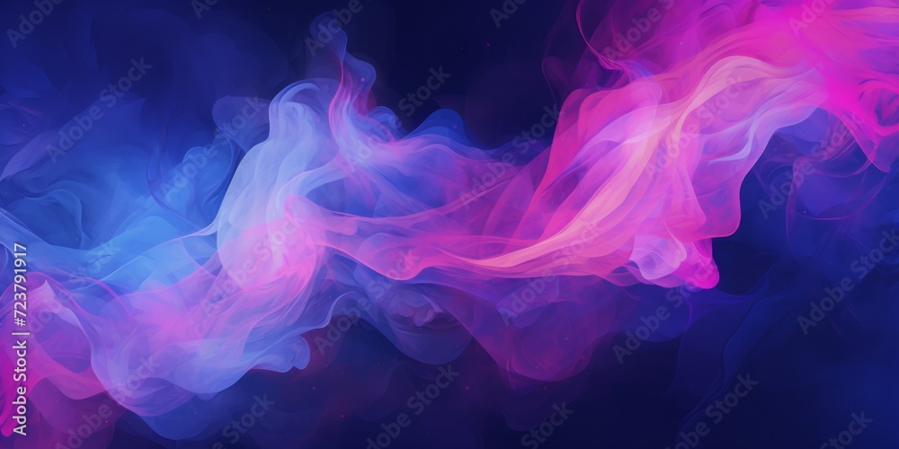 Obraz premium Neon Abstract Background. Water Droplets