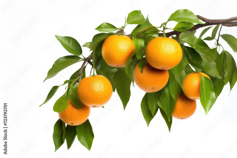 tangerines on a branch