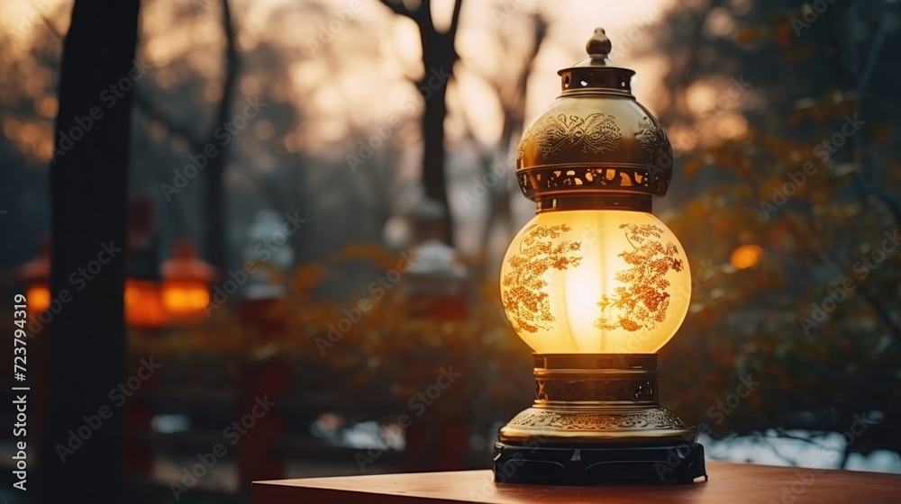 A lamp sitting on a table. Ideal for home decor or interior design projects A lamp sitting on a table. Ideal for home decor or interior design projects