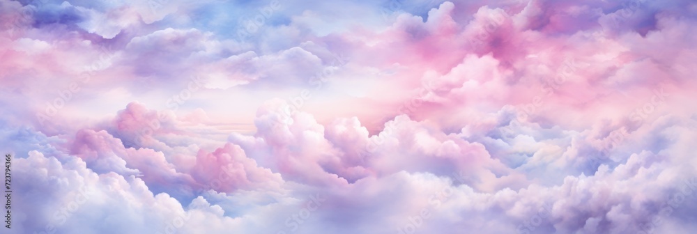 colorful watercolor background with pink clouds
