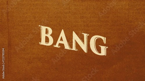 Cartoon style animation word Bang