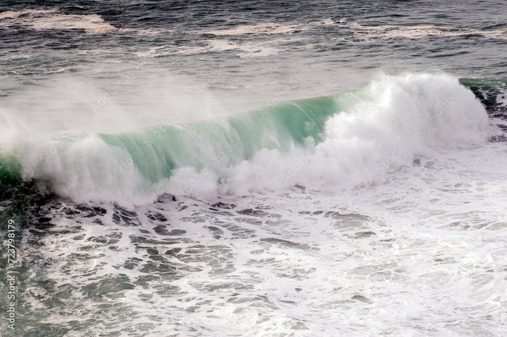 Strong wind making wave in the sea