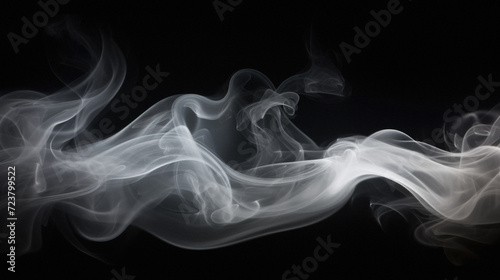 White smoke on black background. Abstract background. Texture fog. Design element .