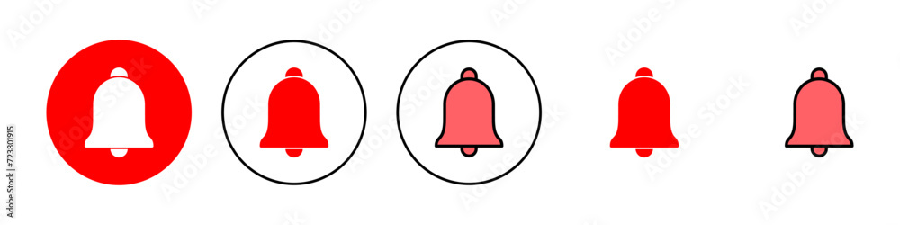 Bell Icon set illustration. Notification sign and symbol for web site design Bell Icon set illustration. Notification sign and symbol for web site design