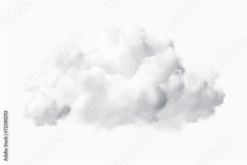 A serene image of a white cloud peacefully floating in the sky. Suitable for various projects and designs
