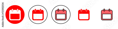Calendar icon set illustration. Calender sign and symbol. Schedule icon symbol