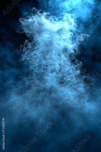 Blue smoke rising from the bottom