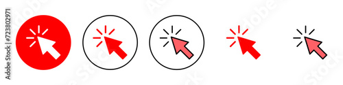 Click icon set illustration. pointer arrow sign and symbol. cursor icon