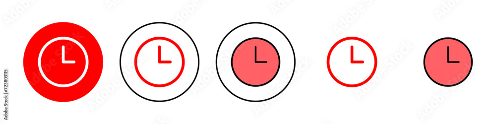Clock icon set illustration. Time sign and symbol. watch icon Clock icon set illustration. Time sign and symbol. watch icon