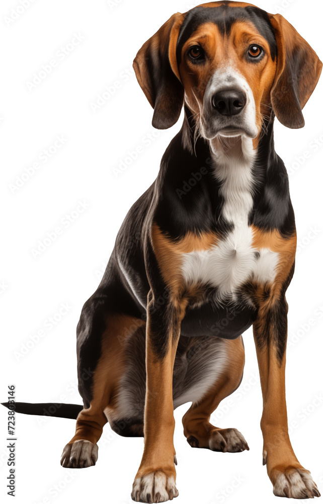 Beagle dog isolated on transparent background
