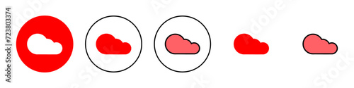 Cloud icon set illustration. cloud sign and symbol