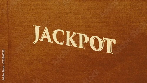 Cartoon style animation word Jackpot