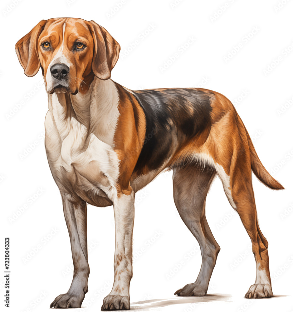 Beagle dog isolated on transparent background