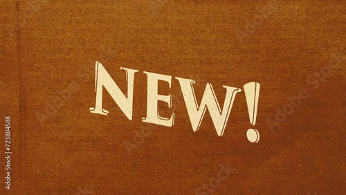 Cartoon style animation word New