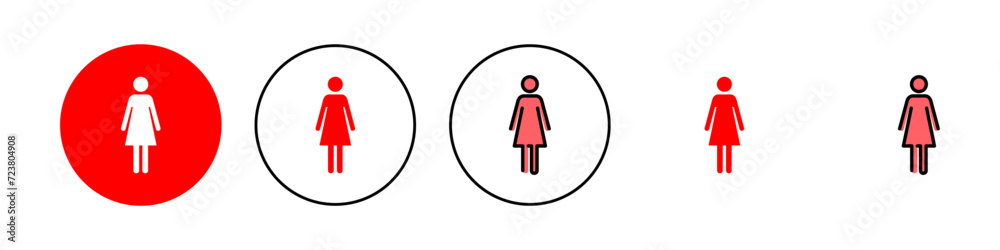 Female icon set illustration. woman sign and symbol Female icon set illustration. woman sign and symbol
