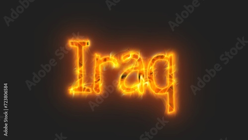 3D Iraq text poster art