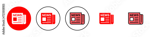 Newspaper icon set illustration. news paper sign and symbolign