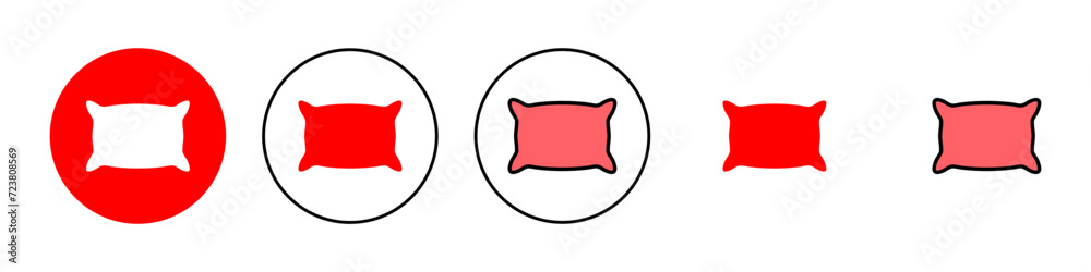 Pillow icon set illustration. Pillow sign and symbol. Comfortable fluffy pillow Pillow icon set illustration. Pillow sign and symbol. Comfortable fluffy pillow