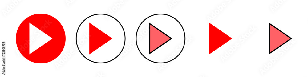 Play Icon set illustration. Play button sign and symbol Play Icon set illustration. Play button sign and symbol