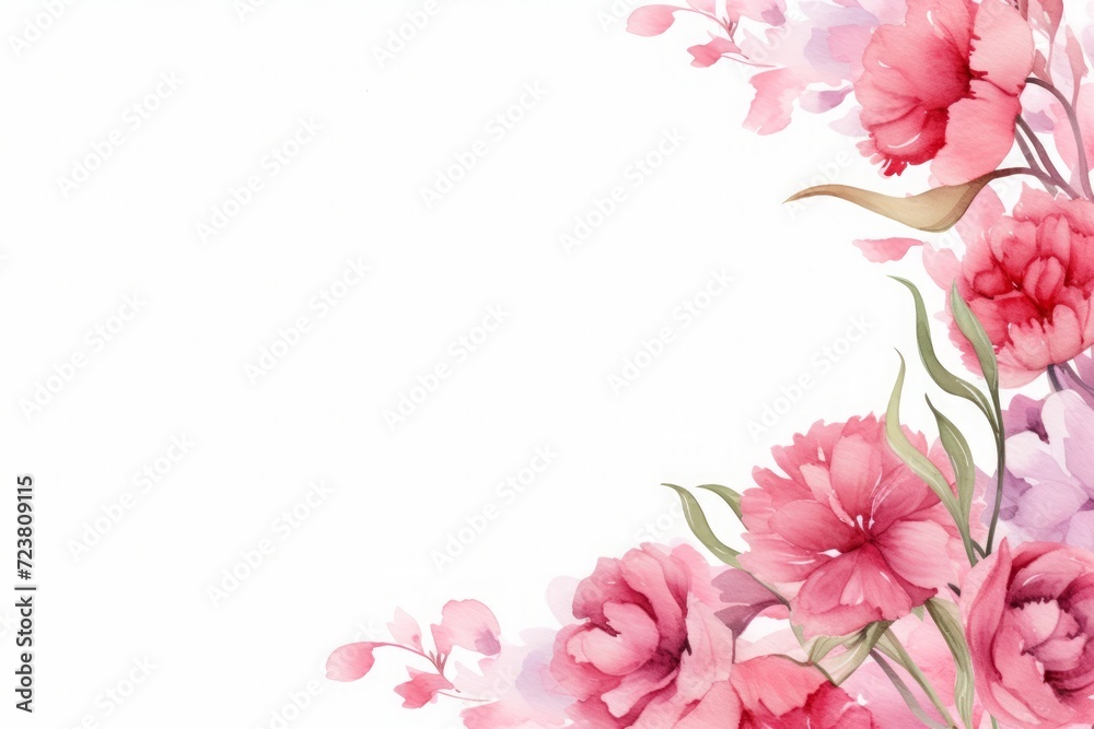 Naklejka premium Watercolor international women's day background. international women day celebration isolated flower background