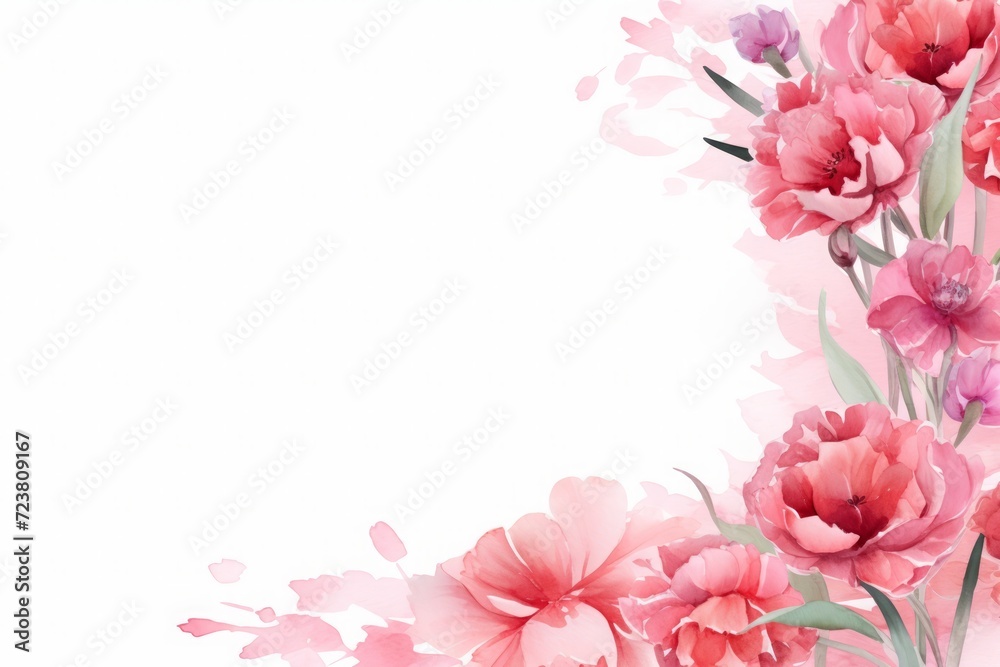 Watercolor international women's day background. international women day celebration isolated flower background Watercolor international women's day background. international women day celebration isolated flower background