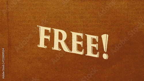 Cartoon style animation word Free