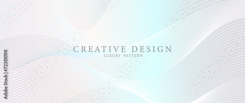 Elegant background with line pattern on luxury pastel color gradient. Premium abstract vector illustration for invitation, flyer, cover design, luxe invite, business banner, prestigious voucher.