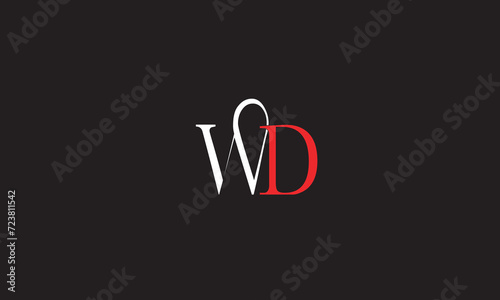 WD, DW, W, D Abstract Letters Logo Monogram 